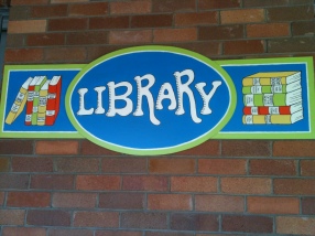 School library sign